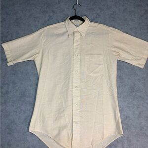 Vintage 70s Norris Permanent Press Shirt Mens Small Striped SS Old Money